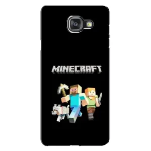 Чехол Майнкрафт на Samsung Galaxy A7 2016 / A7100 / A710F (AlphaPrint) Minecraft (герои Minecraft)