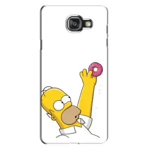 Чехол с Симпсонами для Samsung Galaxy A7 2016 / A7100 / A710F (VPrint) (Гомер с пончиком)