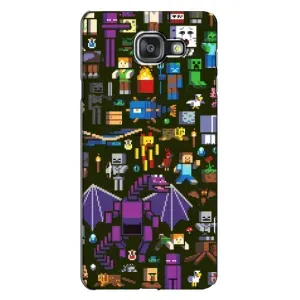 Чехол Майнкрафт на Samsung Galaxy A7 2016 / A7100 / A710F (AlphaPrint) Minecraft (Коллаж Майнкрафт)