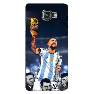 Чехлы для Samsung Galaxy A7 2016 / A7100 / A710F (Leo чемпион) (AlphaPrint) (Месси с кубком)