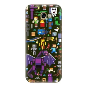 Чохол Майнкрафт на Samsung Galaxy A7 2017 / A720 / A720F (AlphaPrint) Minecraft (Колаж Майнкрафт)
