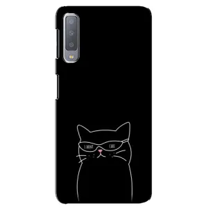 Чохол з малюнком кіт на Samsung Galaxy A7-2018, A750 (Байдужий кіт)