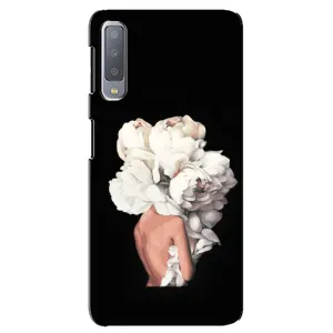 Чехлы (ART) Цветы на Samsung Galaxy A7-2018, A750 (VPrint) (Білі квіти)