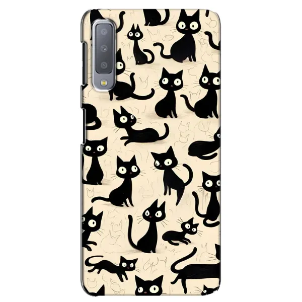 Чехол с принтом «Черные коты» для Samsung Galaxy A7 2018 (A750) Чехол с принтом «Черные коты» для Samsung Galaxy A7 2018 (A750)
