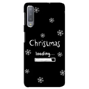 Рождественские, Праздничные Чехлы для Самсунг А7-2018, А750 (Christmas loading)