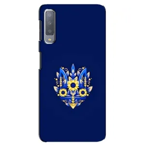 Чохли для Samsung Galaxy A7-2018, A750 Укр. Символіка (AlphaPrint) (Квітковий Герб)