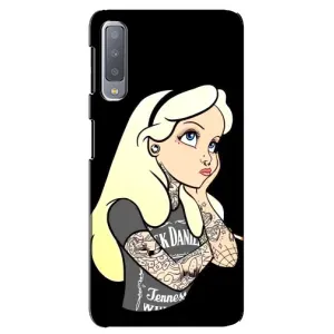 Чехол с печатью для Samsung Galaxy A7-2018, A750 - (Мода) (AlphaPrint) (Девочка в тату)