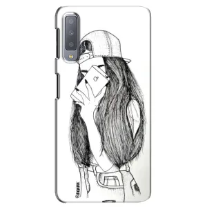 Чехол с печатью для Samsung Galaxy A7-2018, A750 - (Мода) (AlphaPrint) (Фото девочки)