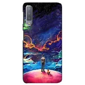 Космічні Чохли для Самсунг A7-2018, A750 (VPrint) (Вид Галактики)