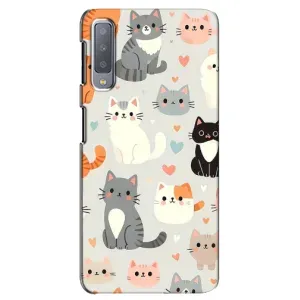 Чохол з малюнком кіт на Samsung Galaxy A7-2018, A750 (Колаж котів)