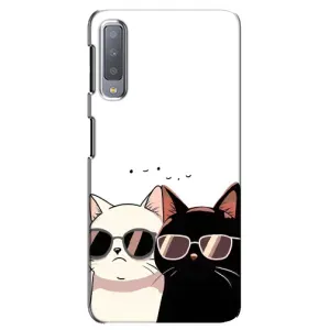 Чохол з малюнком кіт на Samsung Galaxy A7-2018, A750 (Коти в окулярах)