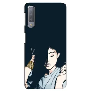 Чехол с печатью для Samsung Galaxy A7-2018, A750 - (Мода) (AlphaPrint) (Красивая девочка)