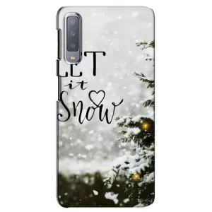 Новогодние, Праздничные Чехлы для Samsung Galaxy A7-2018, A750 - 2024 год (Let it snow)