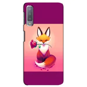 Чохли з картинкою Лисичка для Samsung Galaxy A7-2018, A750 (VPrint) (Лиса з трояндою)