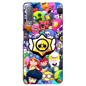 Чехол для Samsung Galaxy A7-2018, A750 Бравл Старс (VPrint) (Лого Brawl Stars)