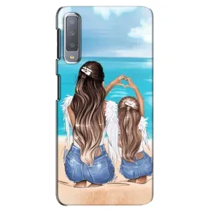Чехол с печатью для Samsung Galaxy A7-2018, A750 - (Мама с ребенком) (AlphaPrint) (Мама с доченькой)