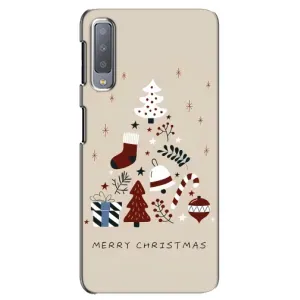 Рождественские, Праздничные Чехлы для Самсунг А7-2018, А750 (Merry Christmas)