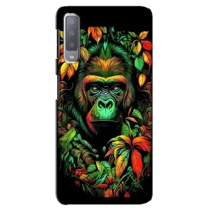 Чехол с Обезьянами Samsung Galaxy A7-2018, A750 - (AlphaPrint) (Обезьяна в тропиках)