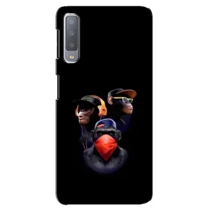 Чехол с Обезьянами Samsung Galaxy A7-2018, A750 - (AlphaPrint) (Три обезьяны)