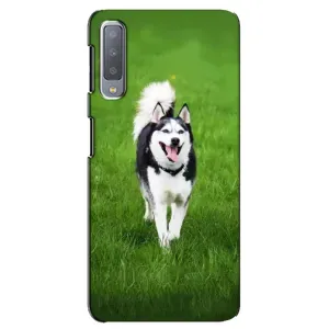 Чохол з Хаскі Samsung Galaxy A7-2018, A750 - (AlphaPrint) (Радісний Хаскі)
