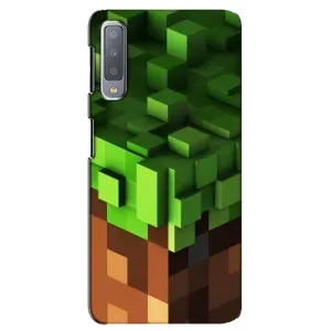 Чехол Майнкрафт на Samsung Galaxy A7-2018, A750 (AlphaPrint) Minecraft (текстура Майнкрафт)
