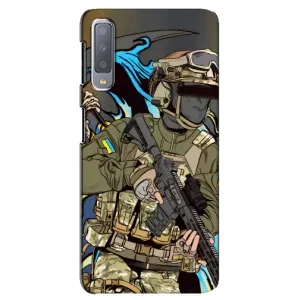 Чехлы с картинкой ЗСУ для Samsung Galaxy A7-2018, A750 (AlphaPrint) (Воїн ЗСУ)