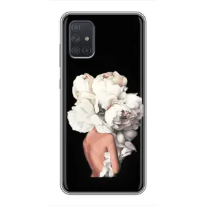 Чехлы (ART) Цветы на Samsung Galaxy A71 (A715) (VPrint) (Белые цветы)