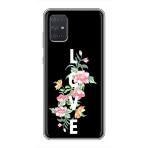 Чехлы для любимой на Самсунг Галаксі A71 (A715) (VPrint) (Квіти LOVE)