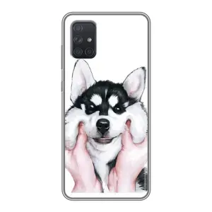 Чехол с Хаски для Samsung Galaxy A71 (A715) - (AlphaPrint) (Хаски улыбака)