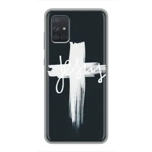 Чехол для Samsung Galaxy A71 (A715) (AlphaPrint) - (Христианские) (Иисус)