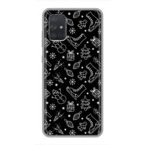 Новогодние, Праздничные Чехлы для Samsung Galaxy A71 (A715) - 2024 год (Новогодний фон)