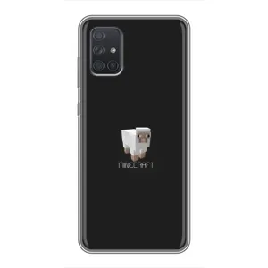 Чехол Майнкрафт на Samsung Galaxy A71 (A715) (AlphaPrint) Minecraft (Овечка Майнкрафт)
