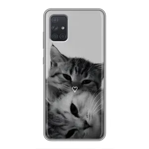 Чехол с рисунком кот на Samsung Galaxy A71 (A715) (Пара котов)