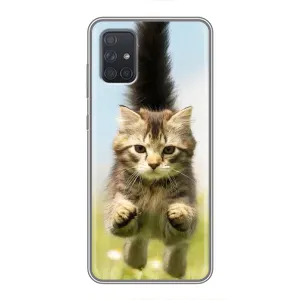 Чехлы с Котиками для Samsung Galaxy A71 (A715) (VPrint) (Прыжок кота)
