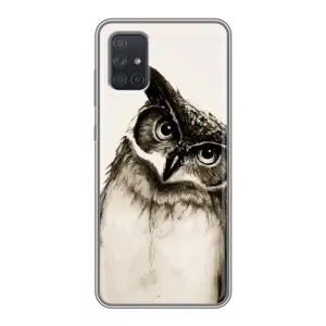 Чехол с птицами на Samsung Galaxy A71 (A715) (VPrint) (Сова)