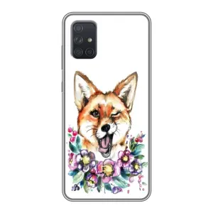 Чехлы с картинкой Лисички для Samsung Galaxy A71 (A715) (VPrint) (Веселая лисичка)