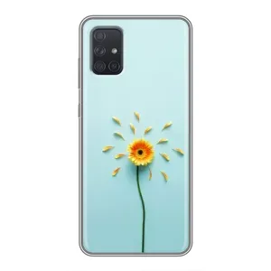 Чехлы с Цветами для Samsung Galaxy A71 (A715) (VPrint) (Желтый цветок)
