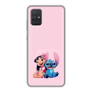 Чехол с принтом Стич на Samsung Galaxy A72 (Лило и Стич)