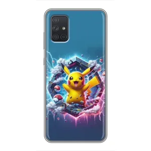 Чохол з Пікачу на Samsung Galaxy A72 (Лого Пікачу)