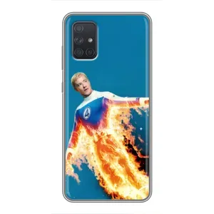 Чохол з принтом Фантастична четвірка для Samsung Galaxy A72 (Людина-факел у вогні)