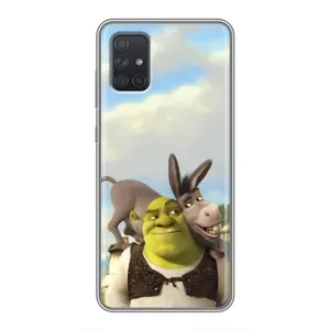 Чохол з мультфільмом Шрек на Samsung Galaxy A72 (Шрек та Осел)