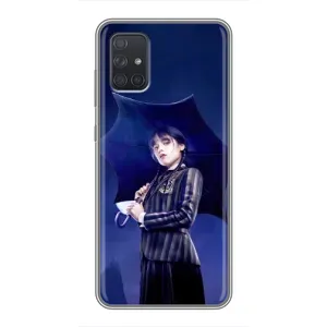 Чохли Венсдей на Samsung Galaxy A72 Уенсдей (AlphaPrint) (Венздей з парасолькою)