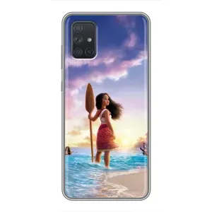 Чохол з мультфільмом Ваяна Samsung Galaxy A72 (Моана з веслом)