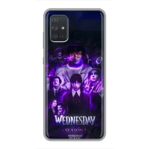 Чохол з дизайном Венздей 2 на Samsung Galaxy A72 (Фіолетова магія Венздей)