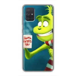 Різдвяні Чохли для Samsung Galaxy A72 (VPrint) (Зелений Грінч)
