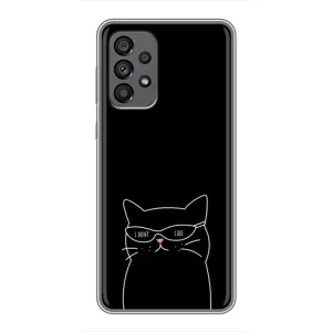Чохол з малюнком кіт на Samsung Galaxy A73 (5G) (Байдужий кіт)