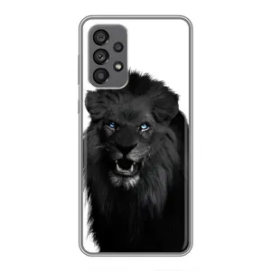 Чехлы с картинками животных Samsung Galaxy A73 (5G) (Черный ЛЕВ)
