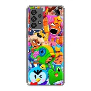Чехлы Brawl Stars для Samsung Galaxy A73 (5G) (AlphaPrint) (Герої Бравл Старс)
