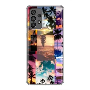 Силиконовый чехол с КАРТИНКАМИ лето для Samsung Galaxy A73 (5G) (AlphaPrint) (Летний отпуск)
