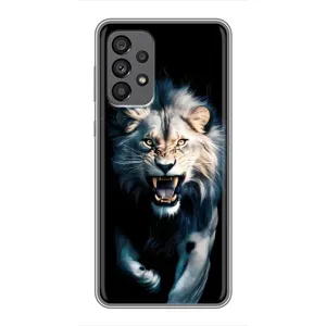 Чехол с картинкой «Хищники» для Samsung Galaxy A73 (5G) (Лев в темноте)